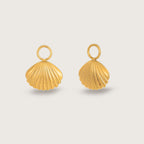 Lettice | Women Gold Tone Seashell Earring Charms