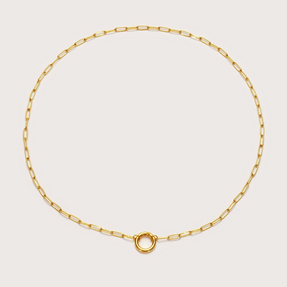 Hattie | Women Paperclip Chain Charm Necklace Short Length