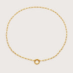 Imelda | Women Paperclip Chain Charm Necklace Medium Length