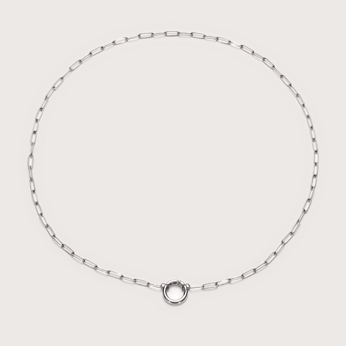 Imelda | Women Paperclip Chain Charm Necklace Medium Length