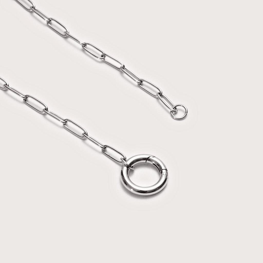 Flossie | Women Paperclip Chain Charm Necklace Long Length