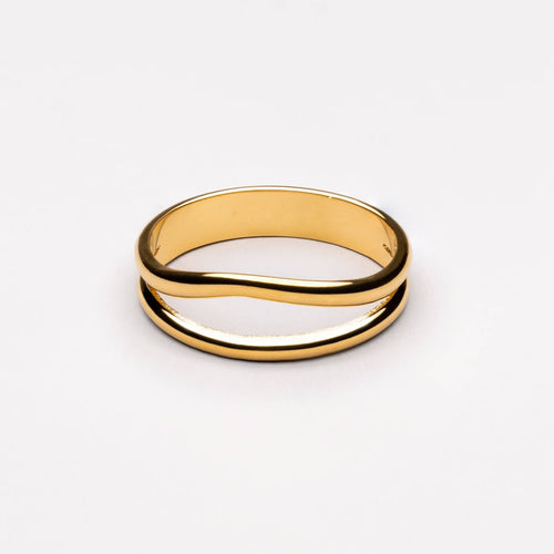 Noelle Jewelry gold double band ring