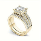 Elegant Vintage Stackable Zirconia Bridal Ring