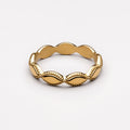 Noelle Jewelry gold scalloped band ring