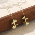 Philippa | Women Gold Plated Leaf Statement Drop Earrings