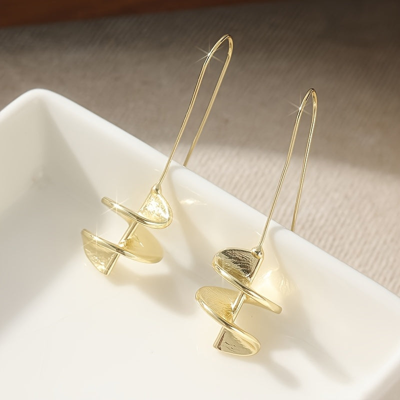 Philippa | Women Gold Plated Leaf Statement Drop Earrings