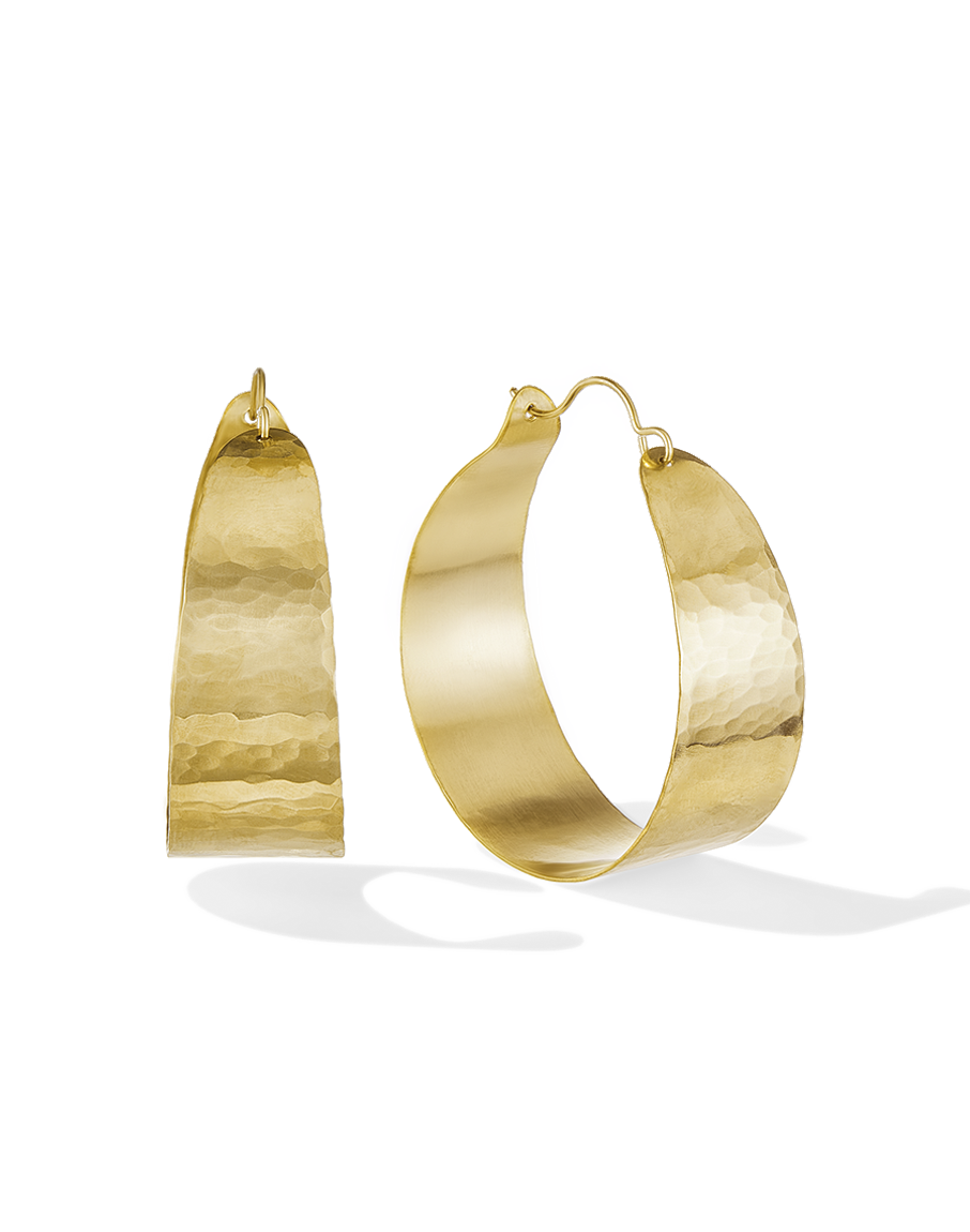 Large gold hoop earrings