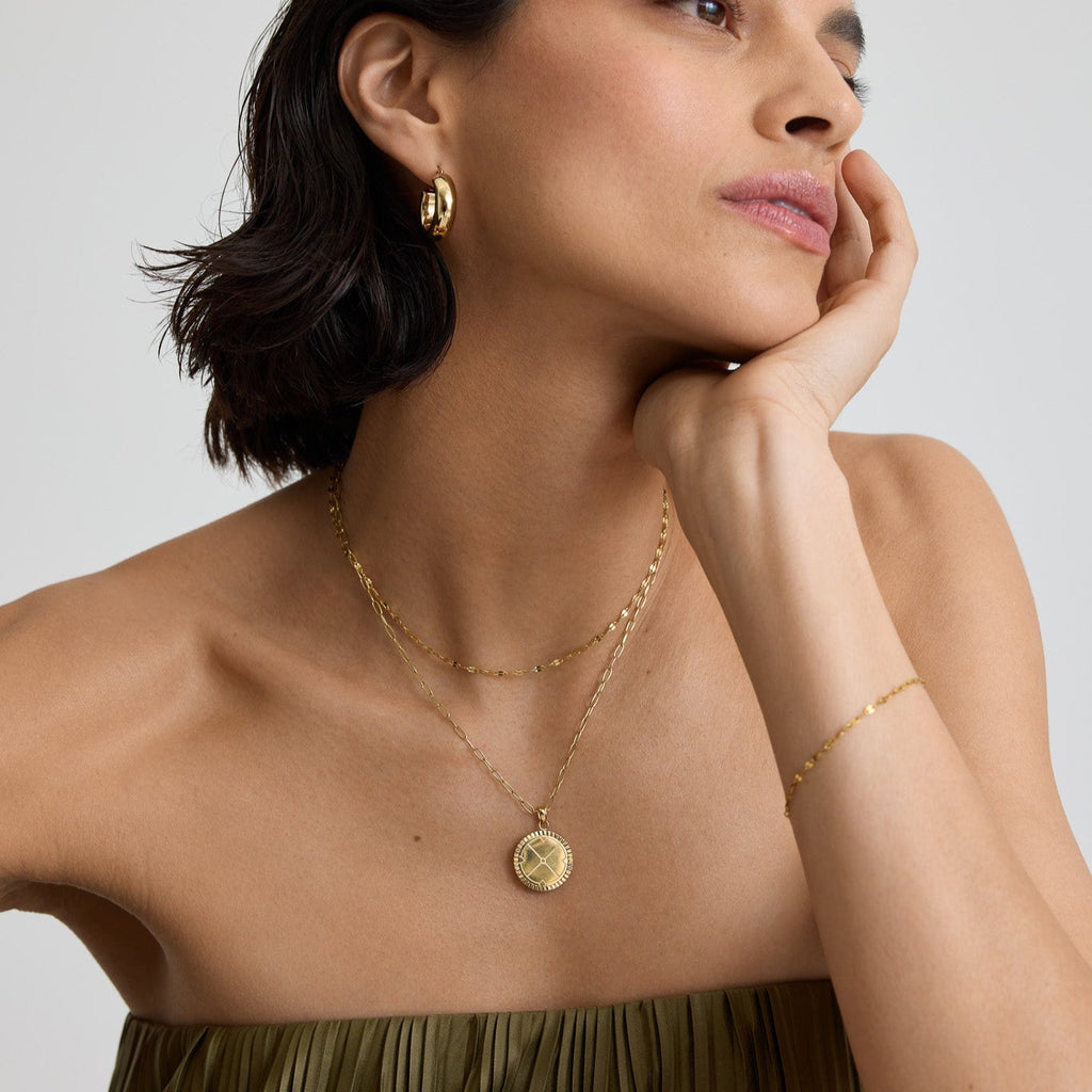 Engravable Compass Necklace
