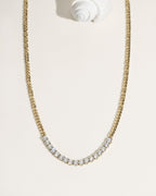 Thin gold chain necklace