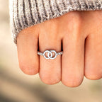 Adelaide | Women Mother Daughter Interlocking Pave Ring