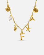 Gold Ocean Letter Necklace