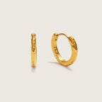 Gold Molten Huggies, gold huggie earrings with molten texture