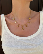 Gold Ocean Letter Necklace