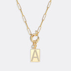 Pave Initial Pendant Necklace