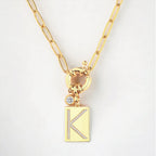 Pave Initial Pendant Necklace