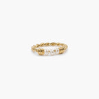 Gold pearl fidget ring 