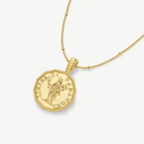 Athena coin pendant necklace