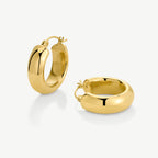 Gold bold hoop earrings