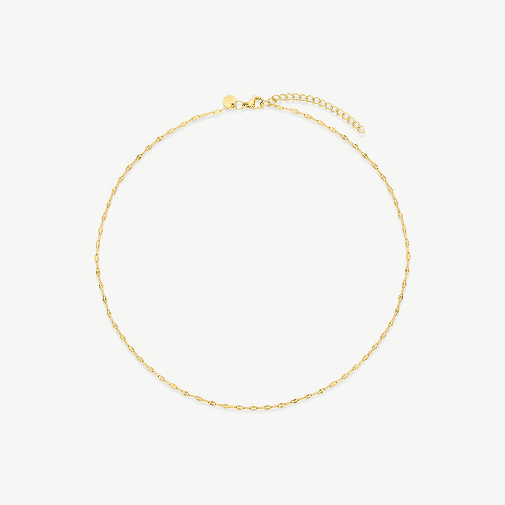 Gold-tone dainty chain necklace for stacking