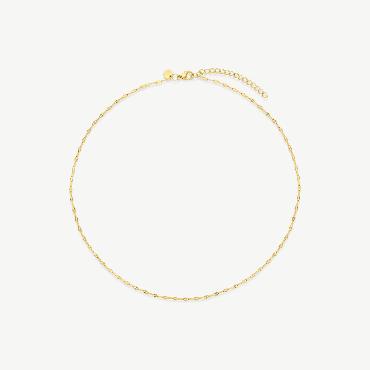 Gold-tone dainty chain necklace for stacking