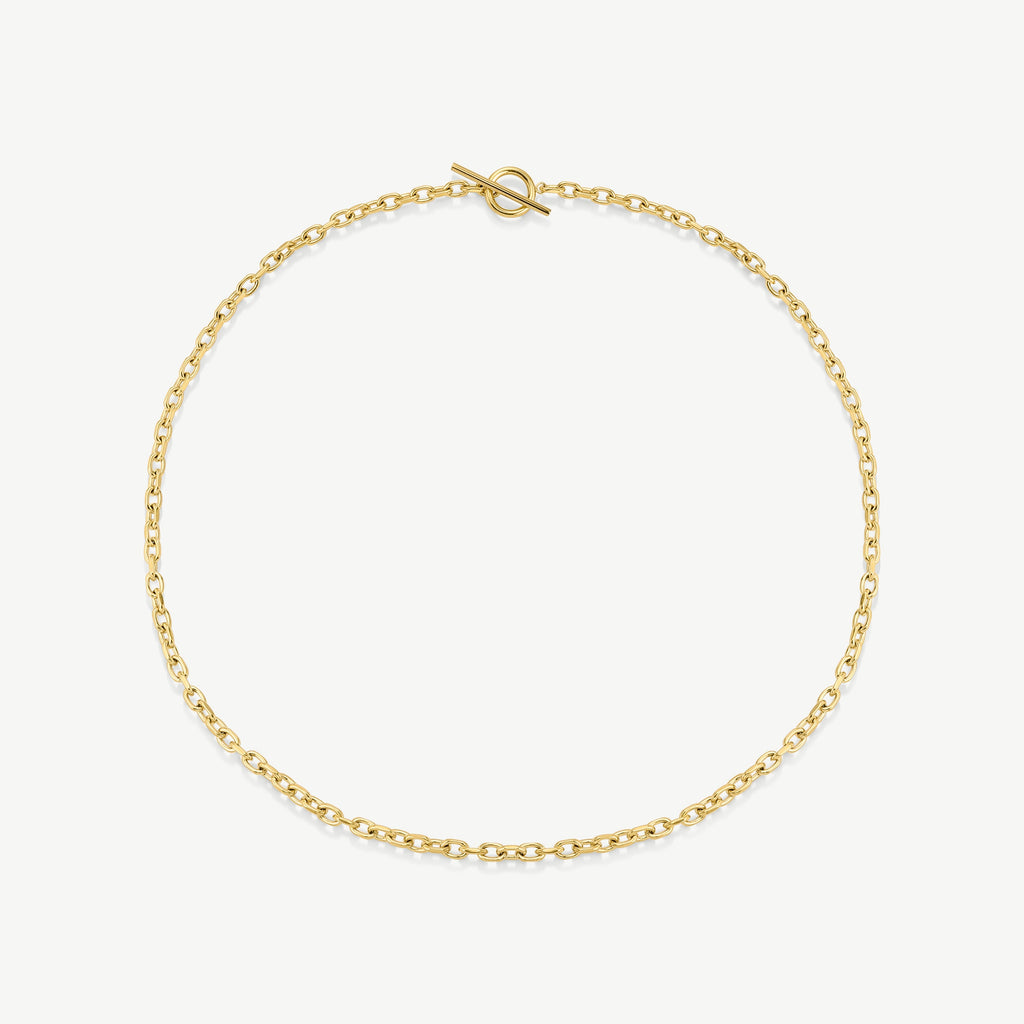 Gold Cuban chain choker necklace
