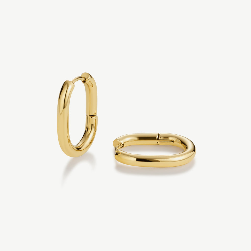 Oval hoop earrings