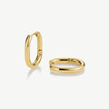 Oval hoop earrings