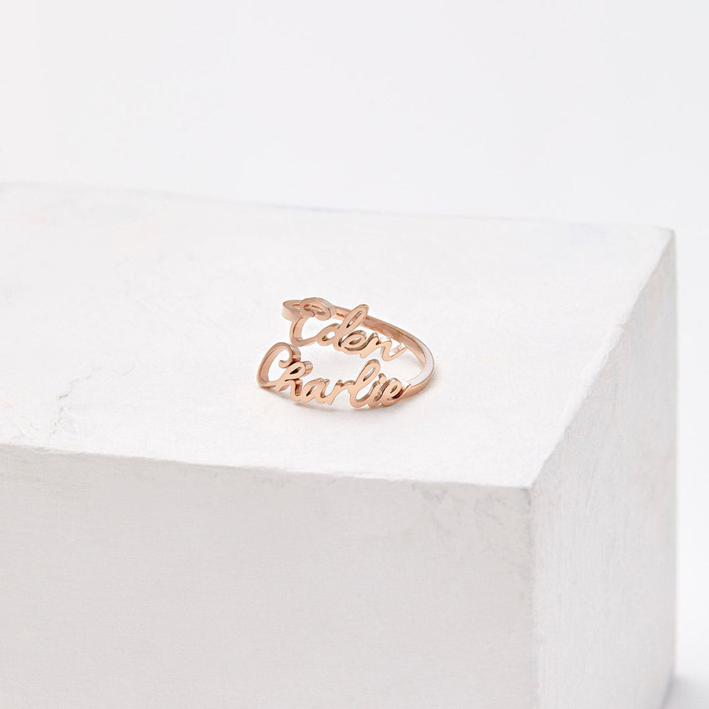 Double Name Ring