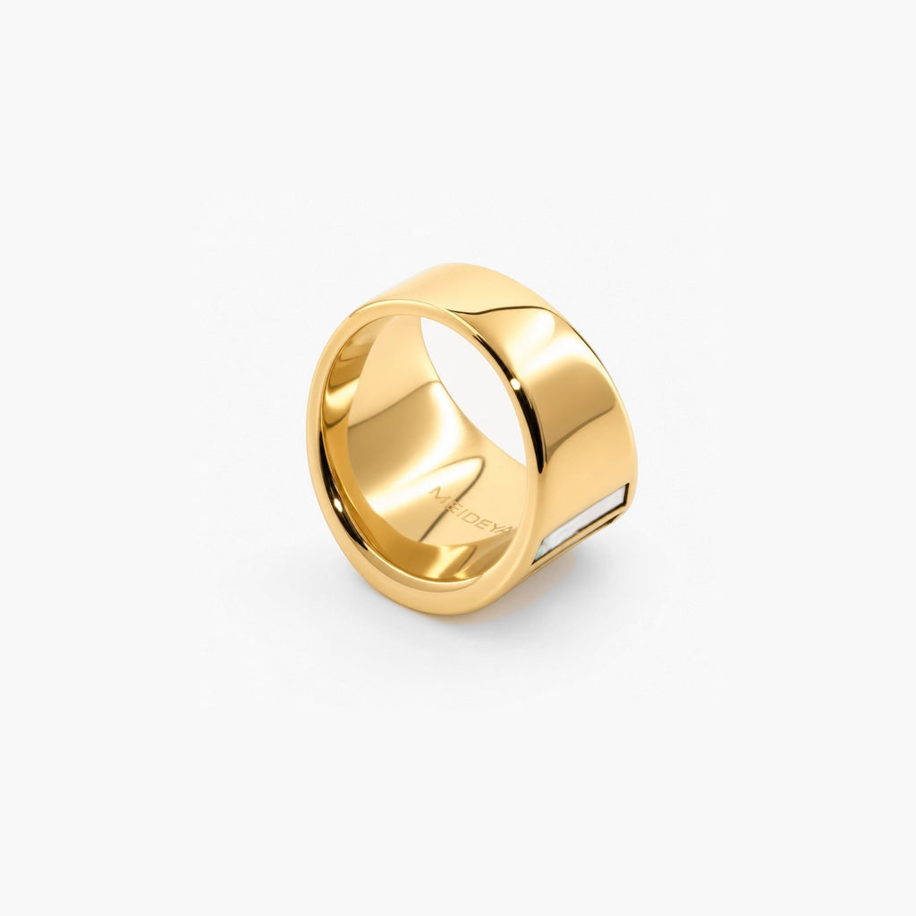 Striped Mother of Pearl Ring - Abalone