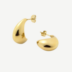 Curved midi hoop earrings