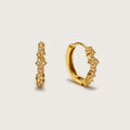Gold Crystal Constellation Huggies, gold huggie earrings with crystal constellation design