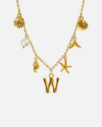 Gold Ocean Letter Necklace