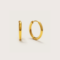Women Classic Mini Hoop Earrings 12 mm in gold tone