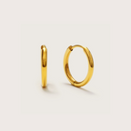 Women Classic Mini Hoop Earrings 12 mm in gold tone
