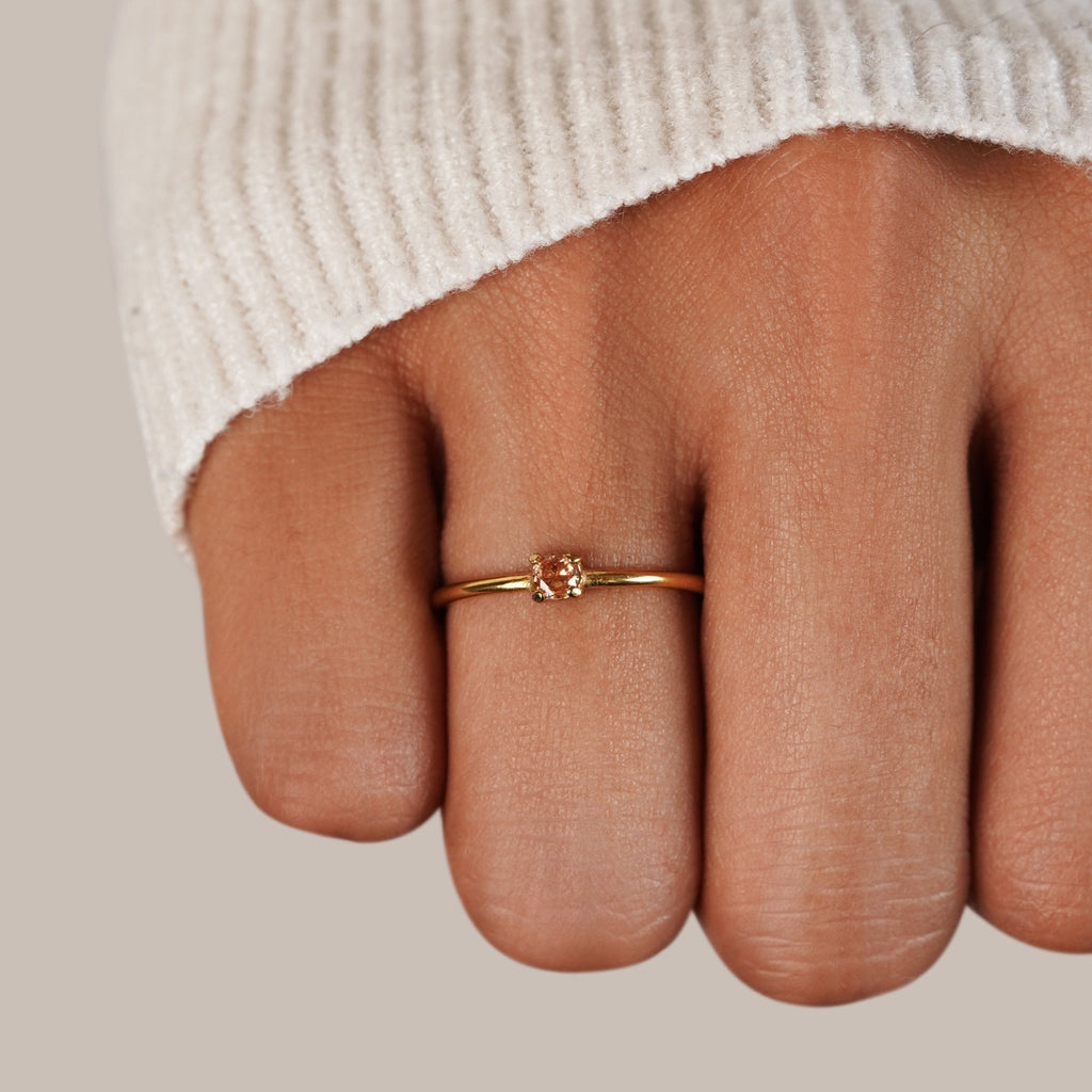Birthstone 18K Gold Rings - Beautiful Earth Boutique
