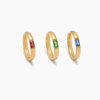 Baguette Birthstone Band Ring