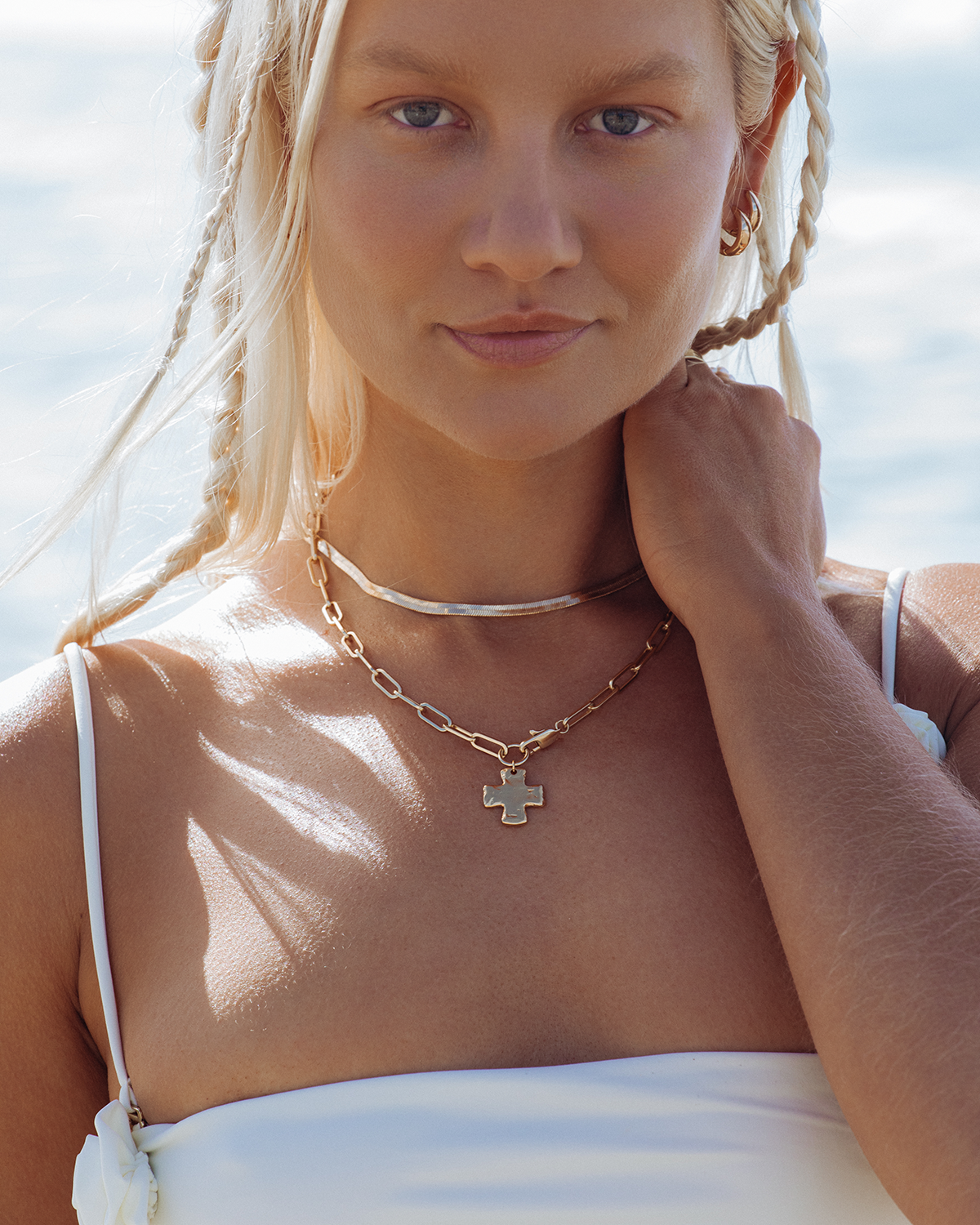 Chunky Cross Necklace Set