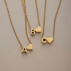 Forever Love & Letter Gold Necklace - Beautiful Earth Boutique