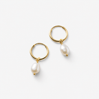 Freshwater Pearl Bella Hoop Earrings - Beautiful Earth Boutique