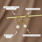 Freshwater Pearl Bella Hoop Earrings - Beautiful Earth Boutique