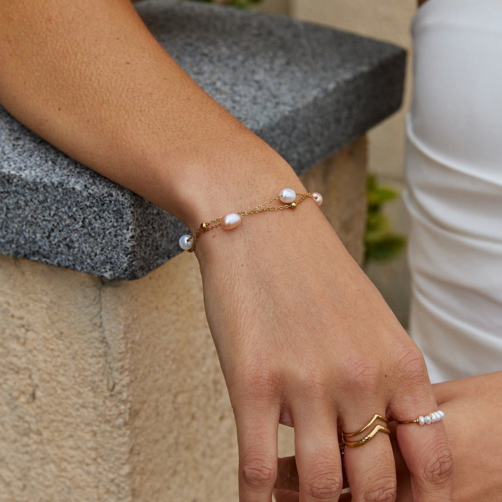 Freshwater Pearl Layered Bracelet - Beautiful Earth Boutique