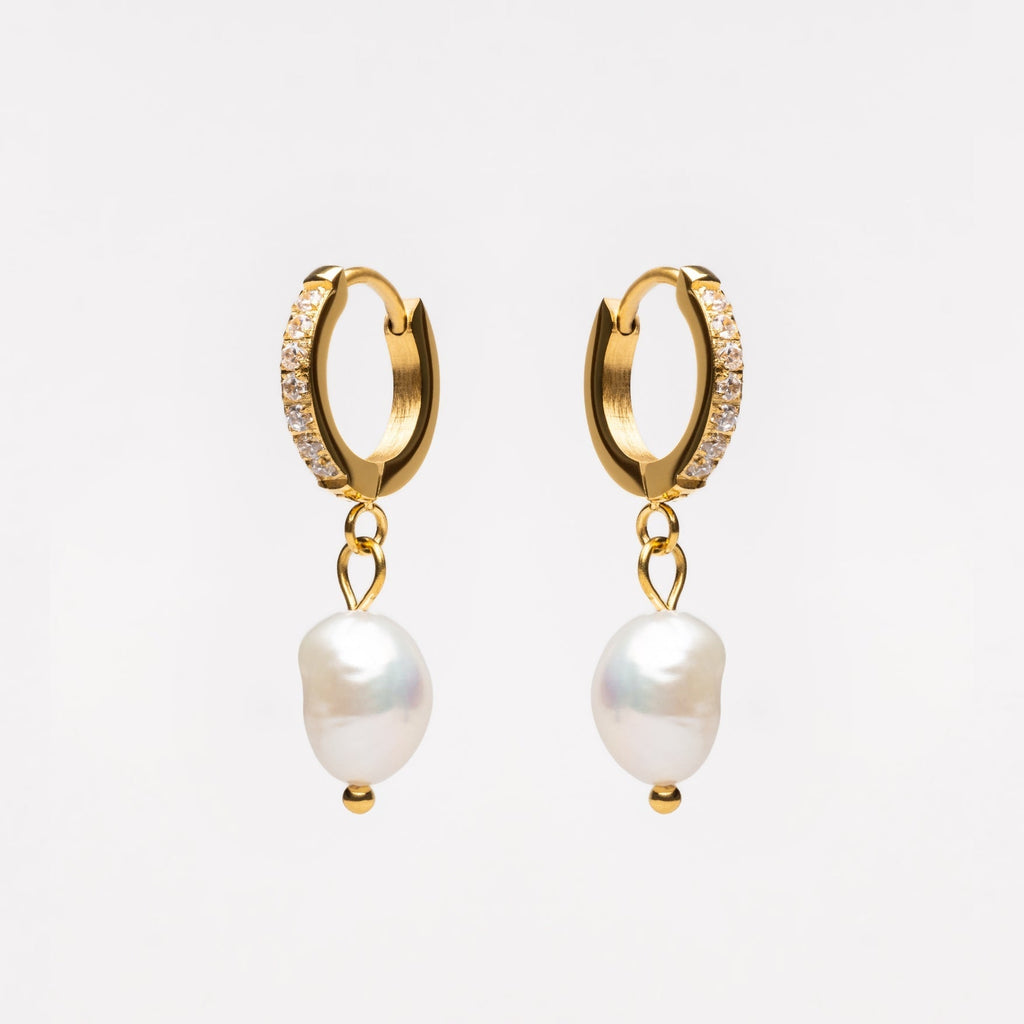 Freshwater Pearl Hoop Earrings