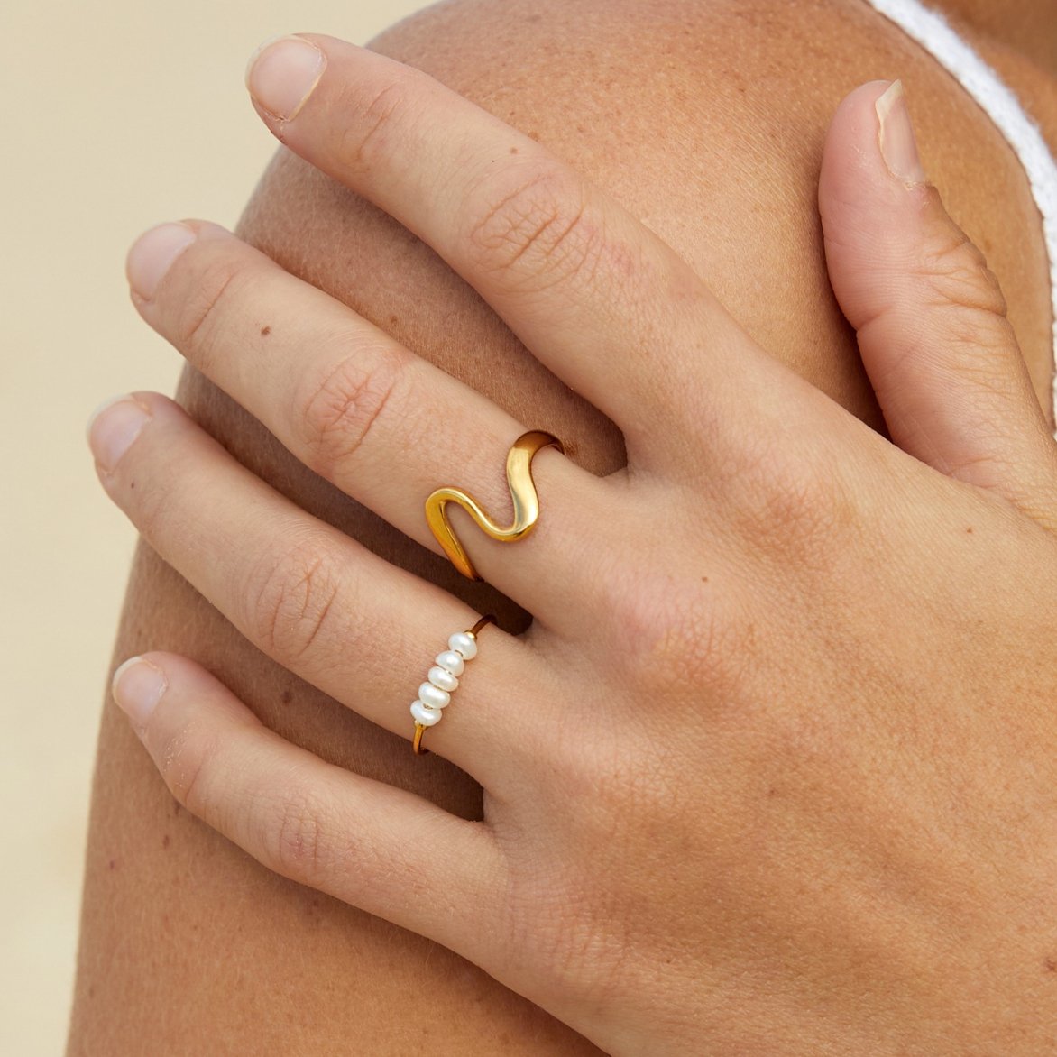 Gold Wave Ring - Beautiful Earth Boutique