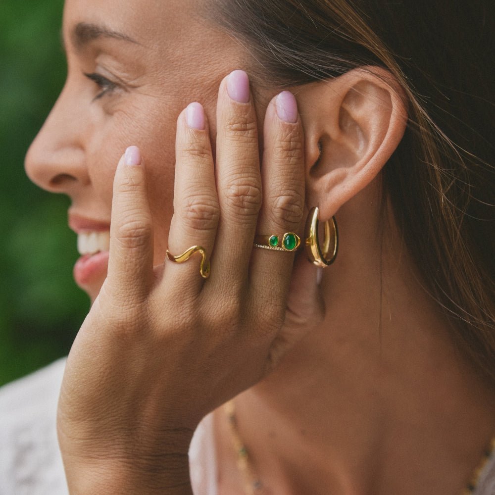Gold Wave Ring - Beautiful Earth Boutique