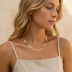 Elysian Gold Herringbone Necklace