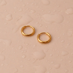 Tiny Huggie Hoops, Gold Color