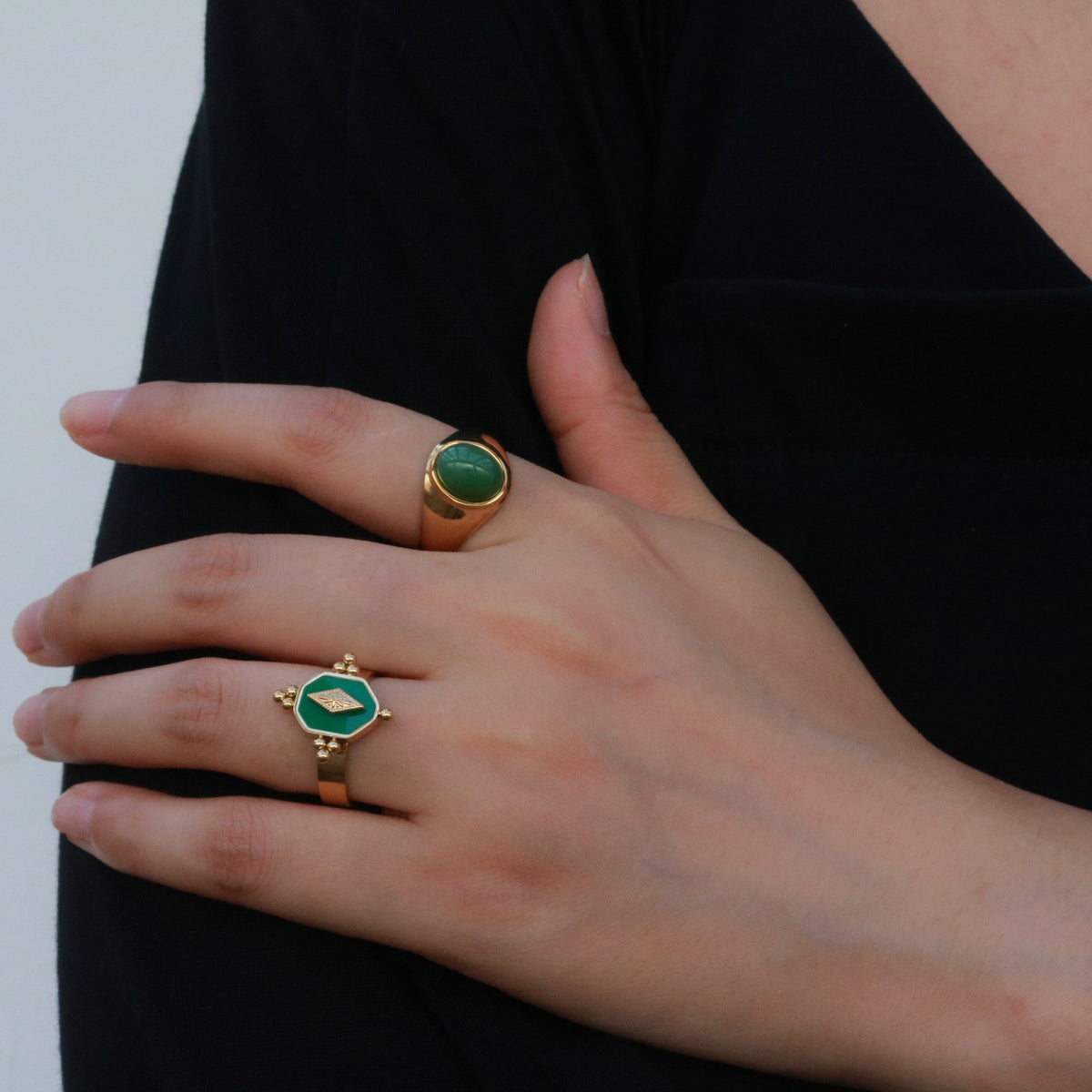 jade ring gold