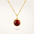 Birthstone Necklace, January | Garnet, Gold