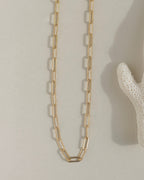 Gold link chain necklace