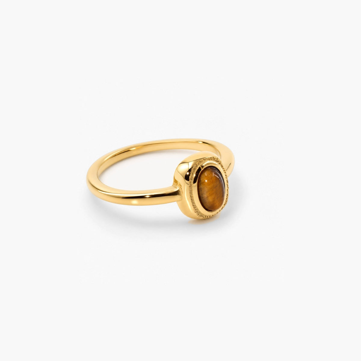 Minimal tigers eye ring